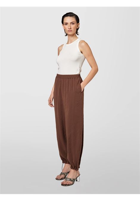 Alpha Studio brown drawstring trousers with elastic waist and cuffed hem ALPHA STUDIO |  | AD-6592Q2009